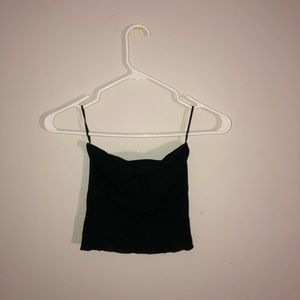 black cropped tube top